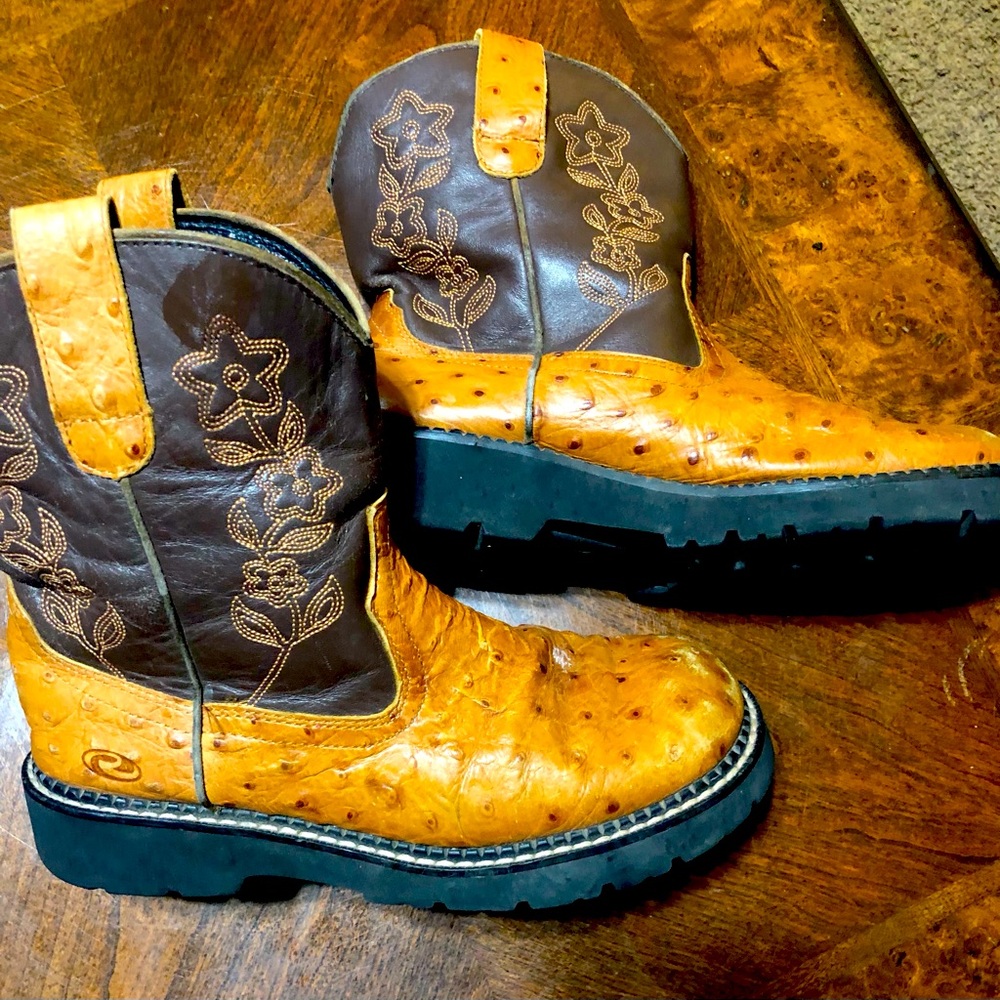 Womens Shorty Fat Roper Boots 7 1/2